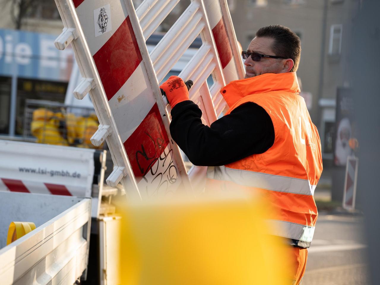 Bauarbeiter auf der Baustelle