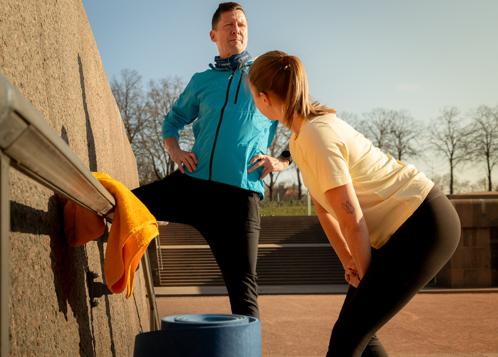 Marathon: Personaltrainerin Michèle und Inhaber des Leipziger Laufladens Jörg Matthé