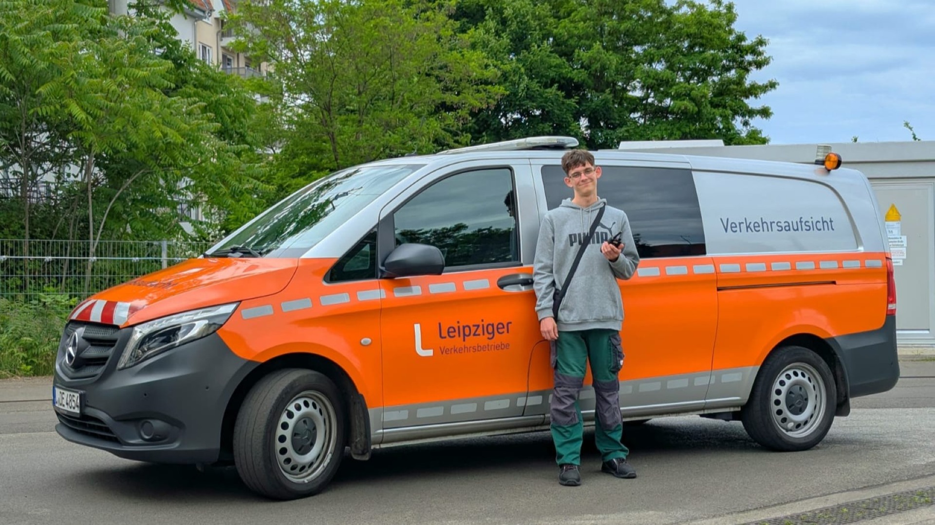 der Funkwagen der LVB-Verkehrsaufsicht