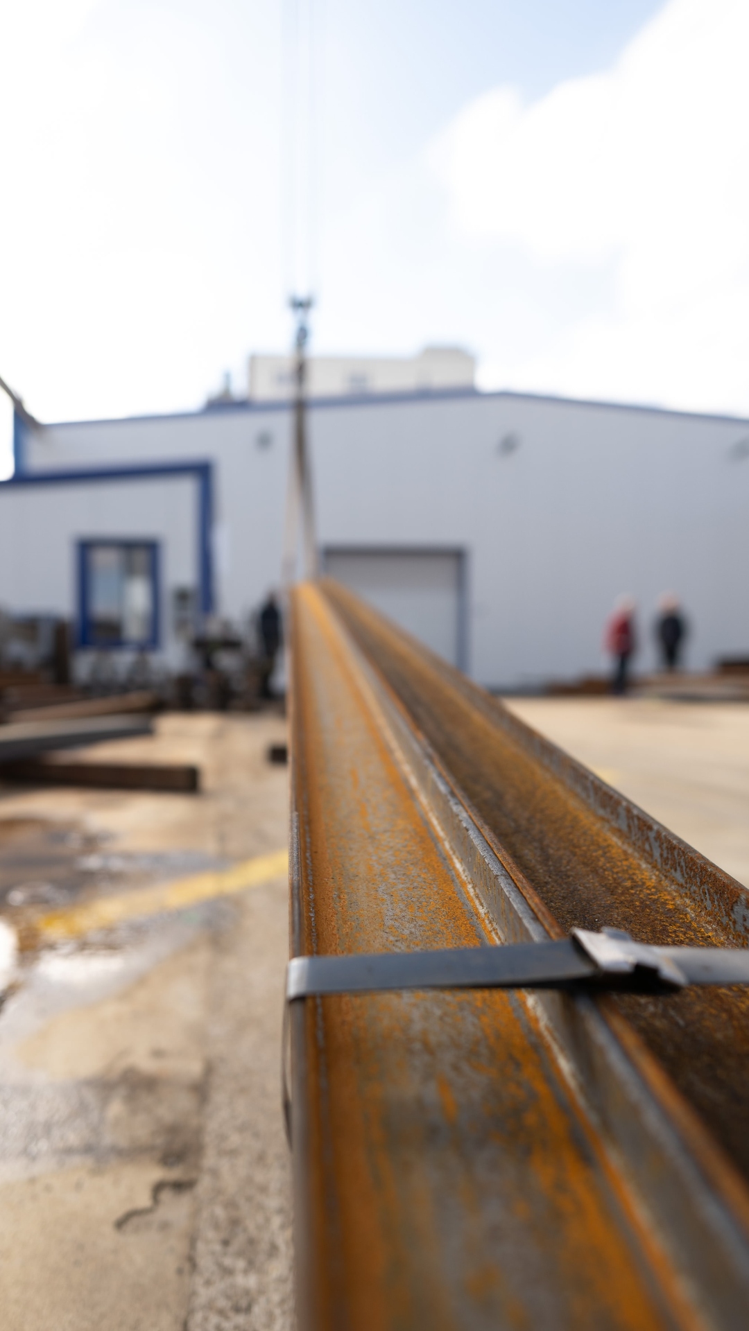 Zuschnitt des Stahlprofils