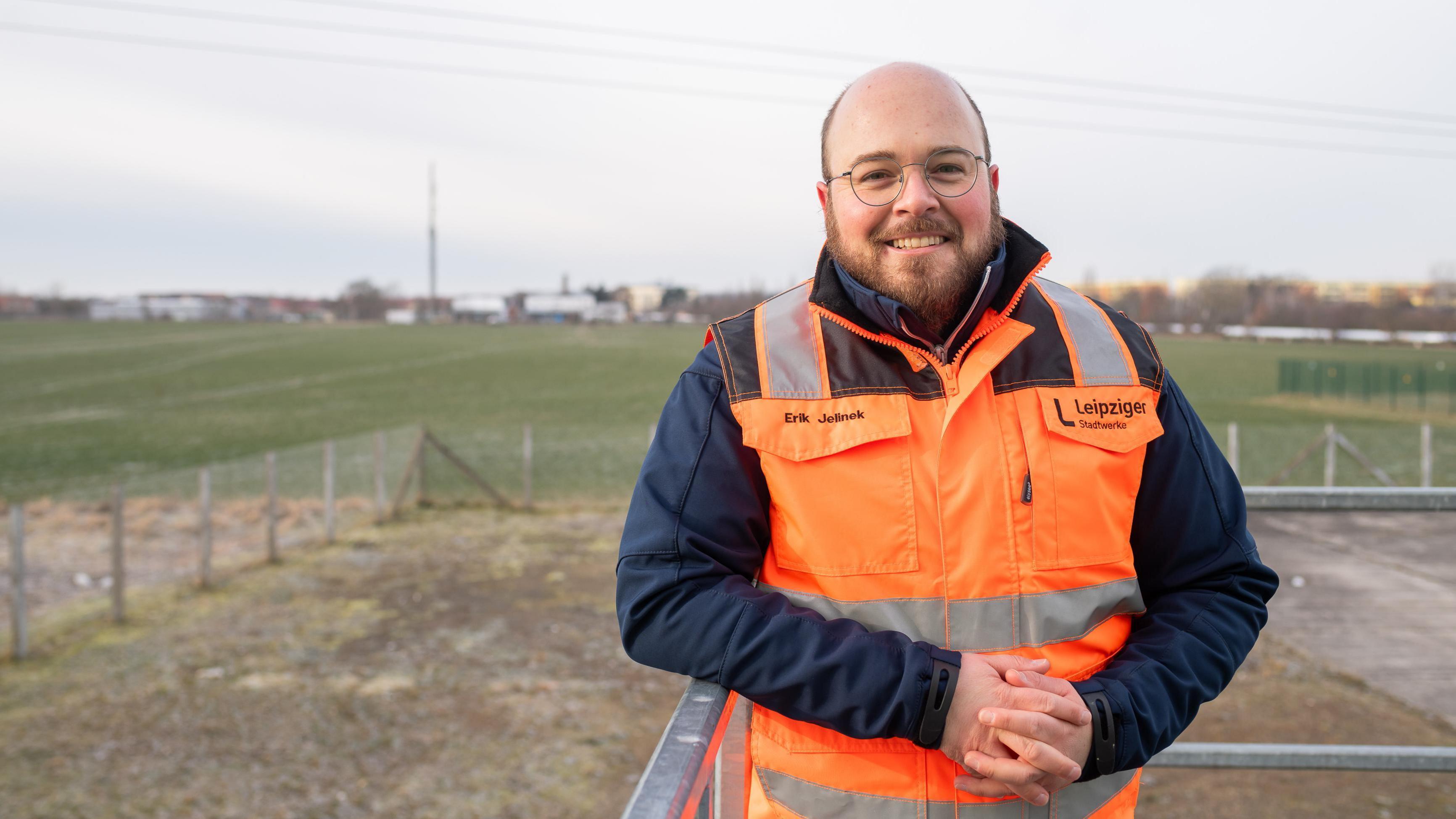 Projektleiter der Solarthermie Leipzig-West Erik Jelinek