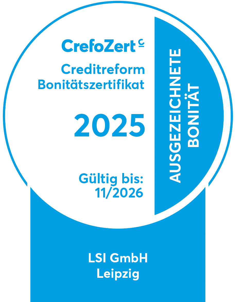 Bonitätszertifikat LSI GmbH Leipzig